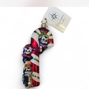 Rare Christopher Radko Peppermint Scramble ornament!